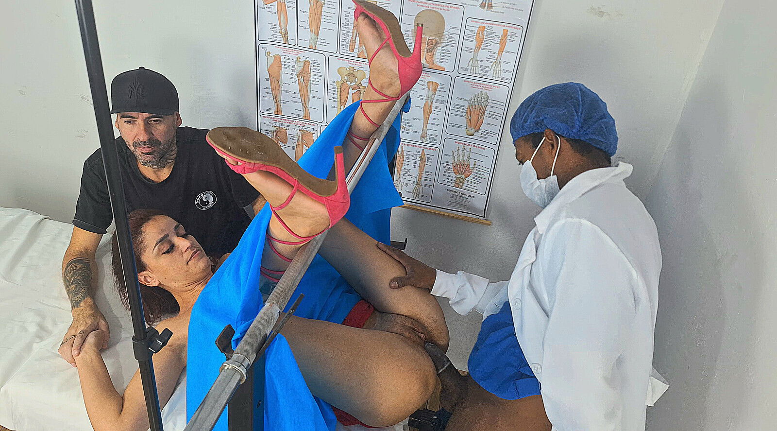 Gifted gynecologist fucks cuckold's wife during exam!