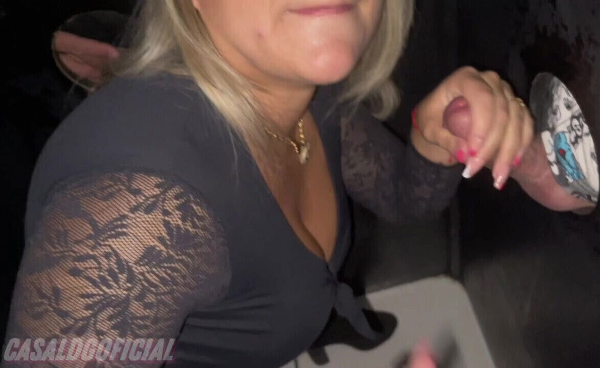 went Gloryhole, sucked gifted gave horny while others touched husband watched everything!