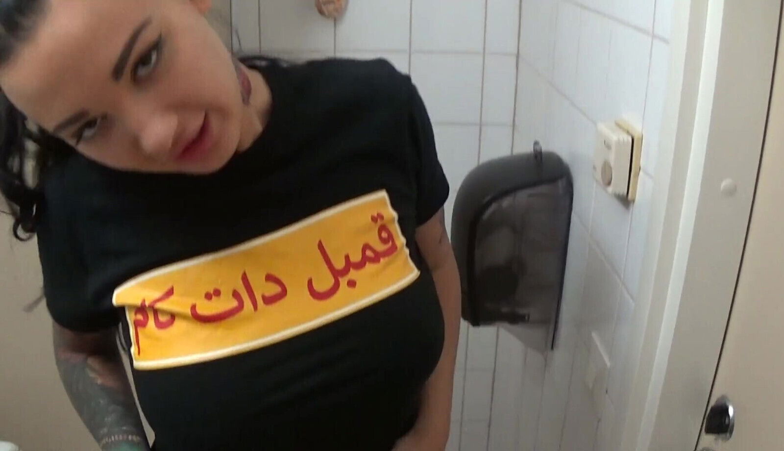 With Horny Step-Sister Hotel Toilet