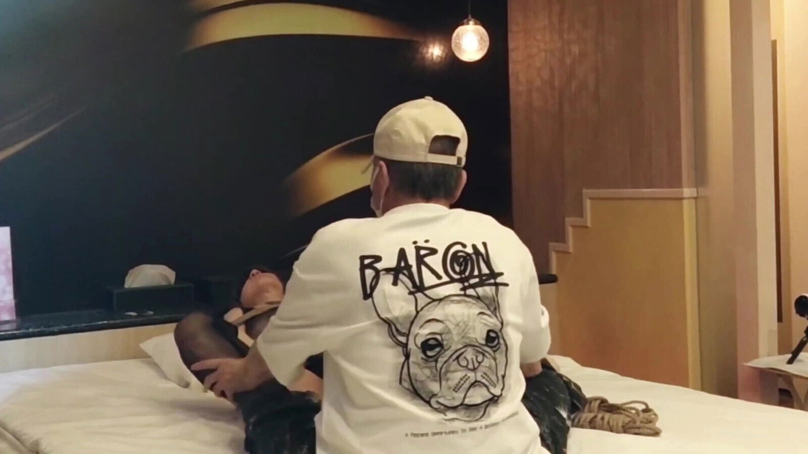 Uncensored Adulterous Couple Bondage Fantasy Blowjob Swallowing Semen!!