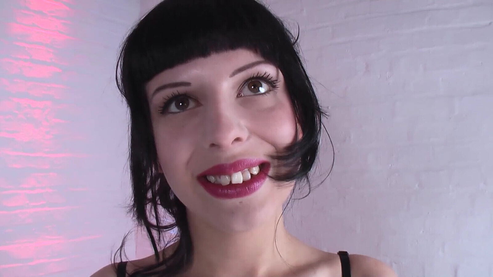 Sarina dark-haired stockings girly