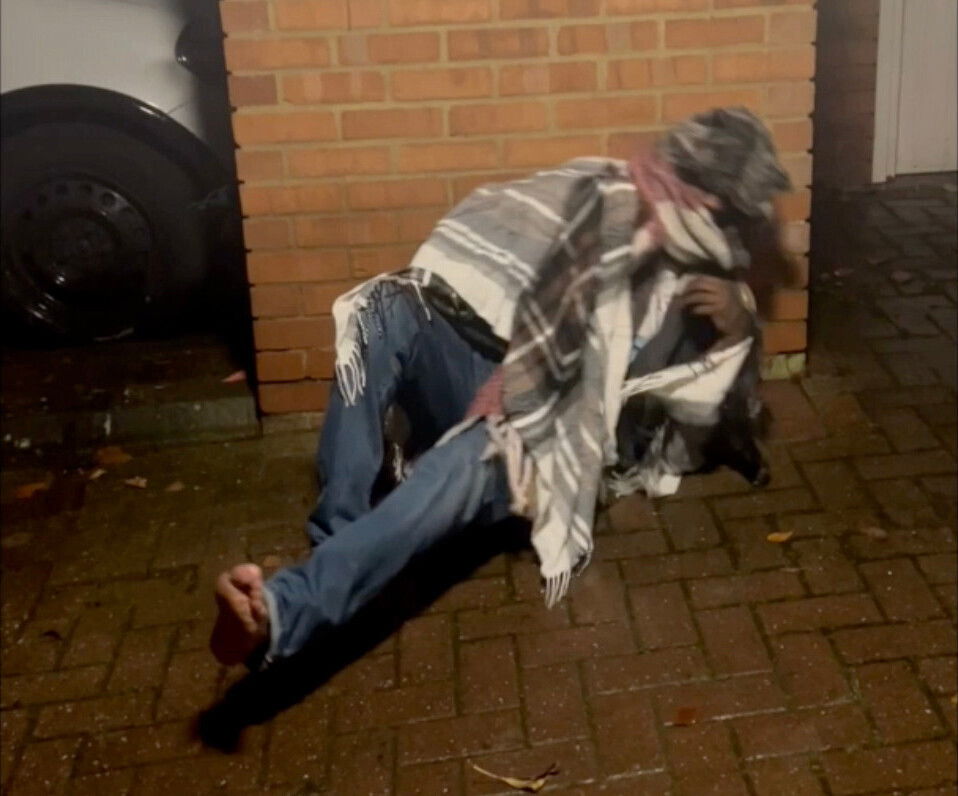 Rough dosser hobo gets lucky