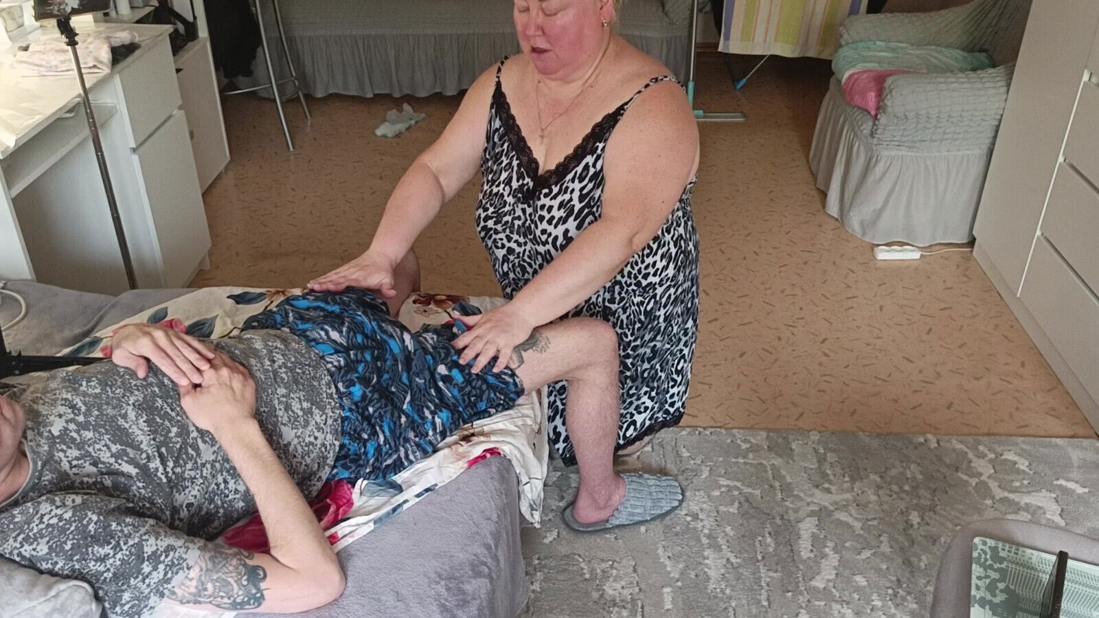 neighbor gently sucks dick until