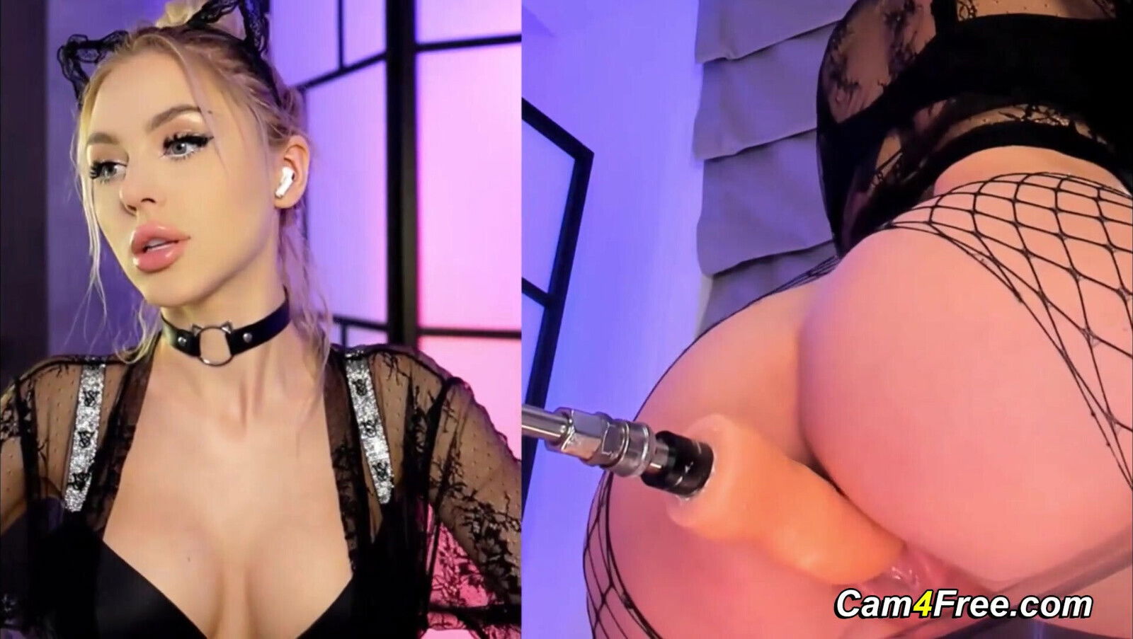 Blonde Dual View Fuck Machine