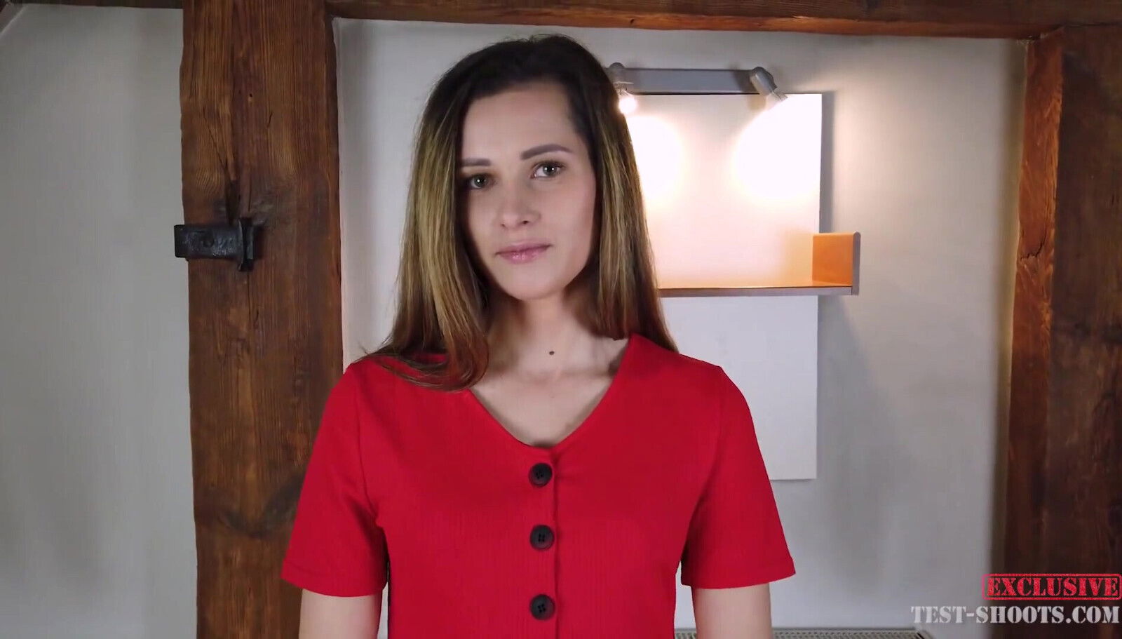 Naked pretty amateur teenager Josie nude casting video