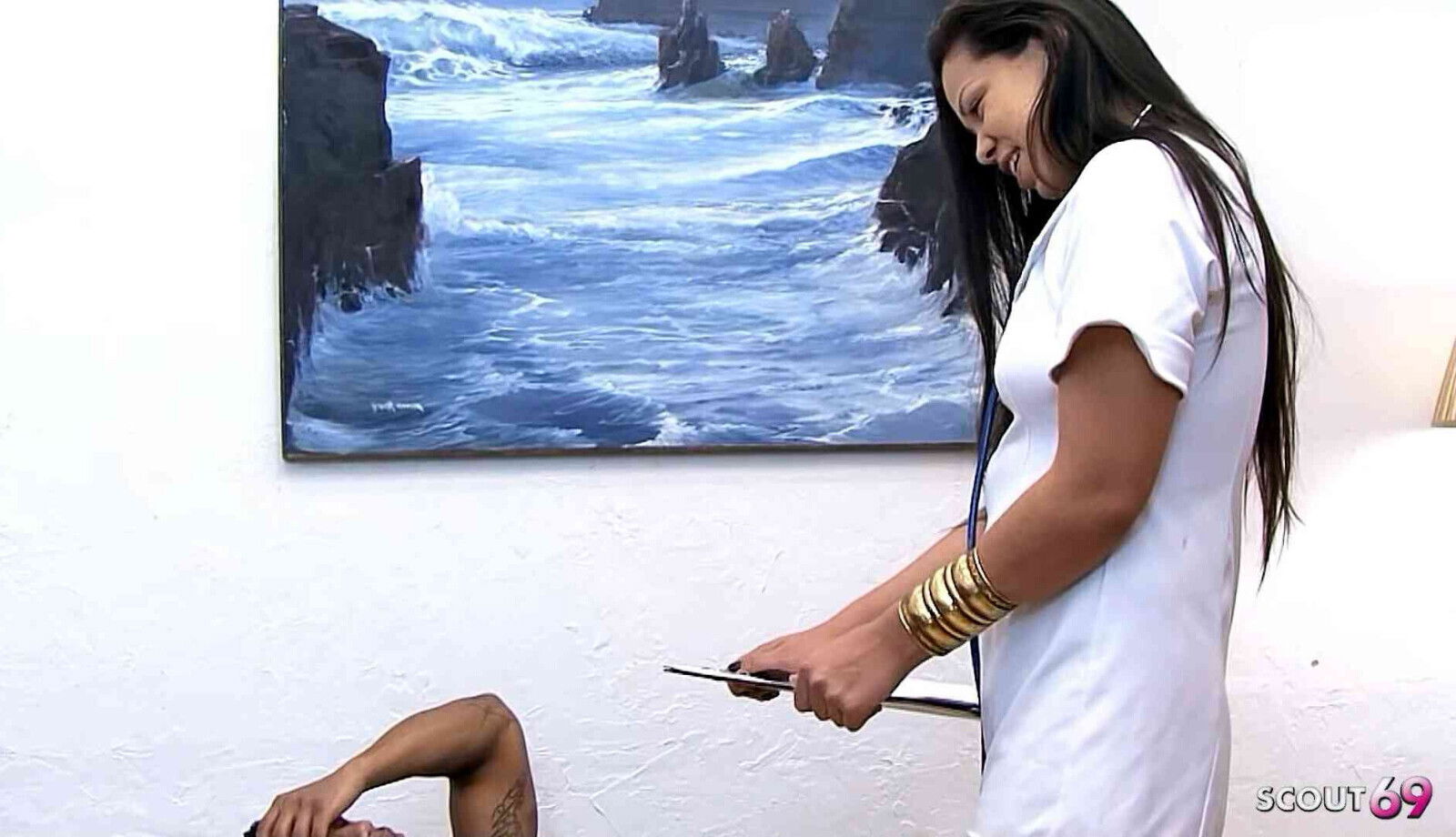 Half Desi Latina Bitch seduce First Interracial with Black Nurse Hospital Roleplay