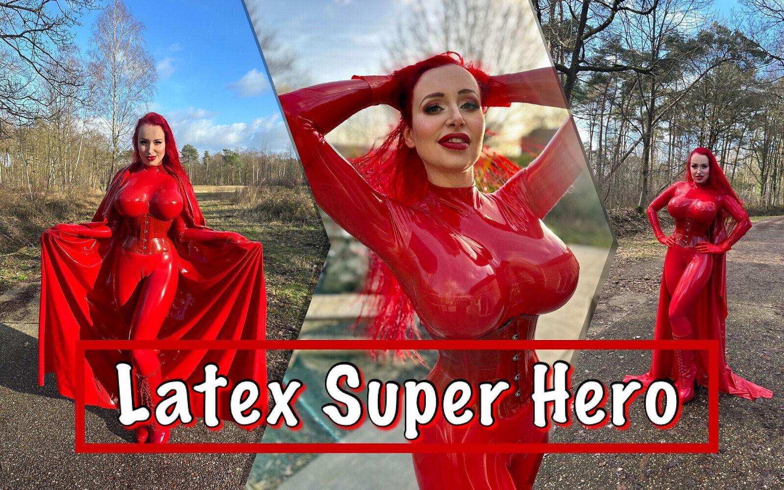 Latex Superhero Miss Fetilicious