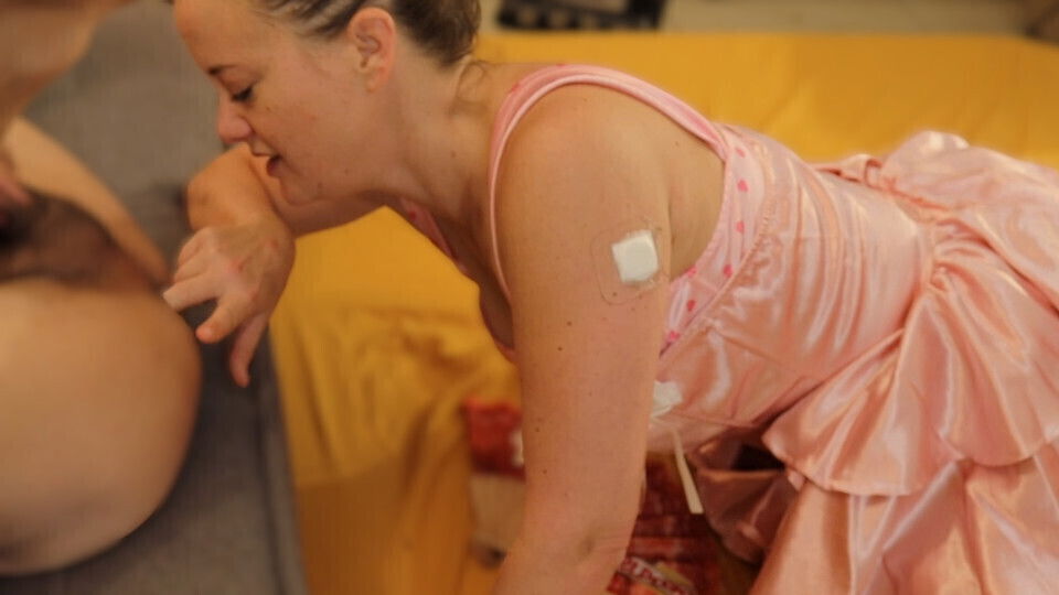 2477Eo_I_02- French Amateur, Clothed Sex, Satin Lingerie, Pussy Fucking, Balls Licking, Mouth, Spanking, Cumshot