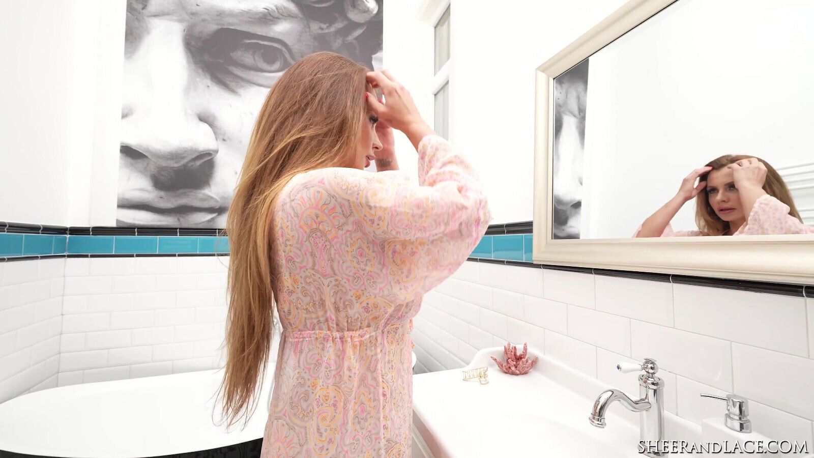 Dorothy Black Oiled Pantyhose Ripping Masturbation