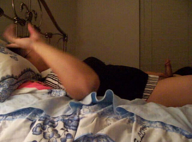 Dirty crossdress slut whore squirming crazy masturbation orgasm while wearing girlfriend's shirt sweater