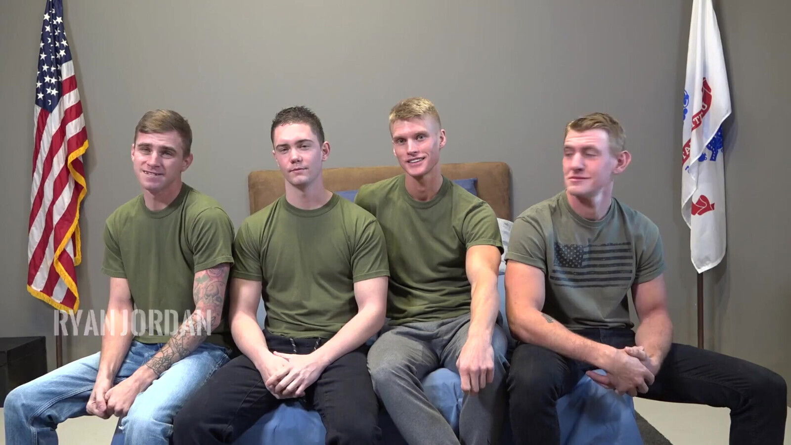 Sexiest rookies bareback pound intense foursome ActiveDuty