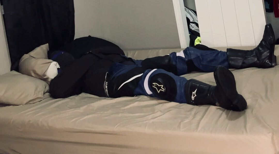 Biker Straitjacket Tied