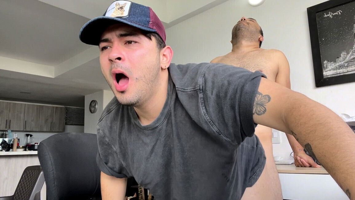 Perverted stepbrother eats pierces stepbrother's while he's studying