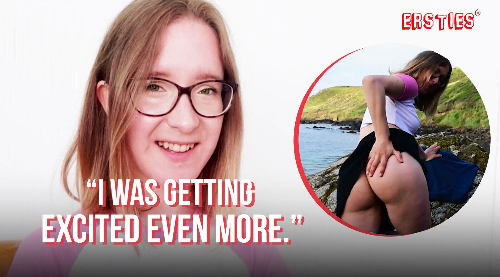 Ersties - Cute Redhead Amelia Fingers Her Wet Pussy in a Public Spot