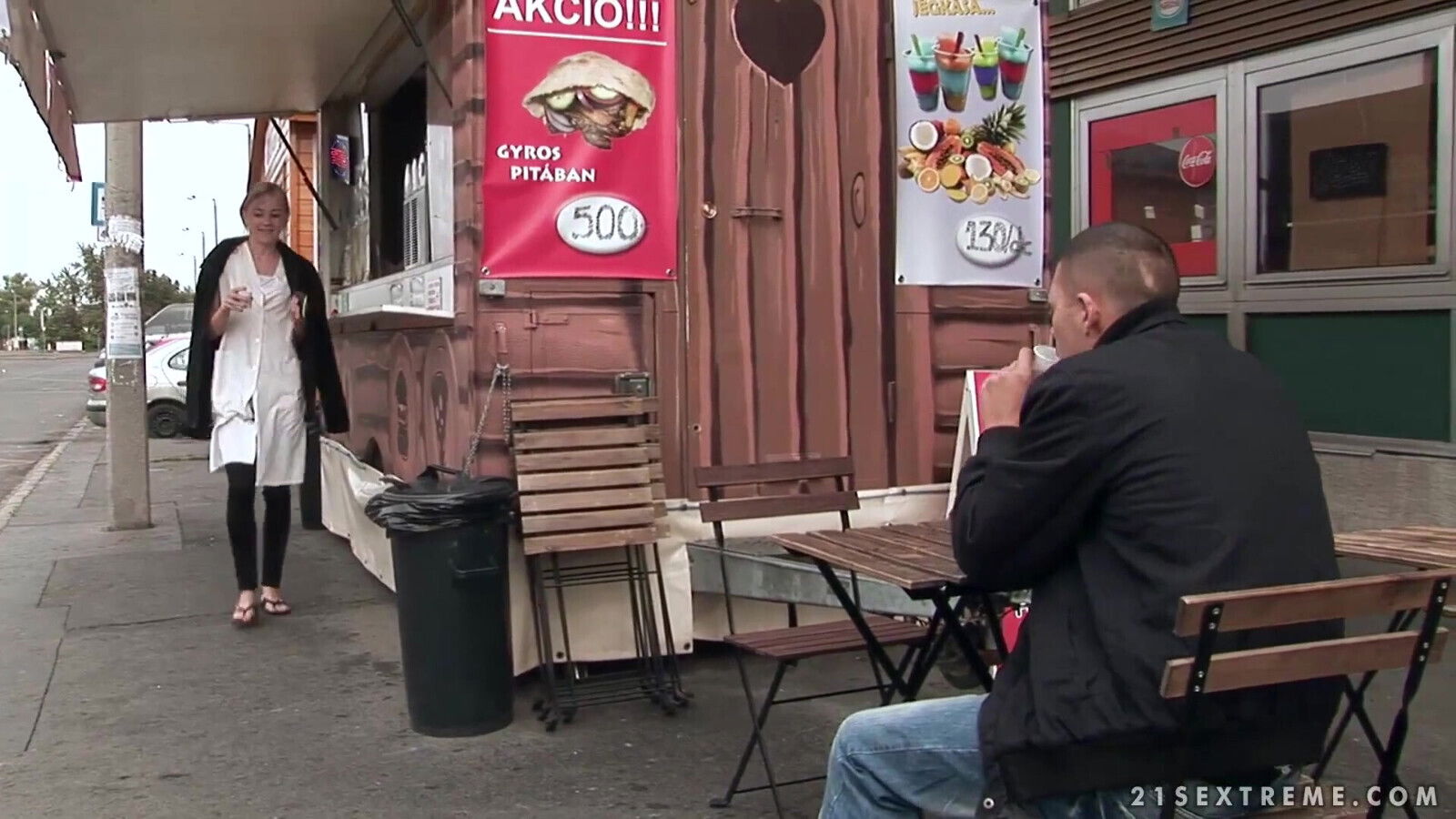 Blonde lets random inside