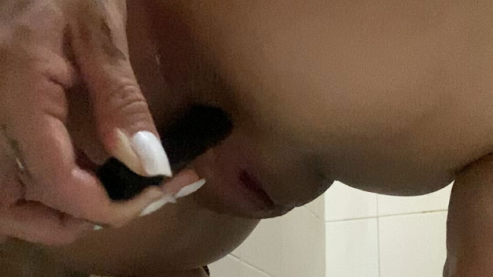 Girl playing with anus