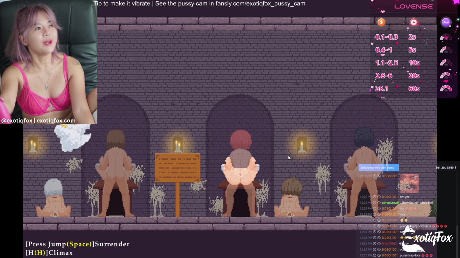 Dick Hungry Sluts! Castle Tempation Part ExotiqFox Gamer Girl Gooning Live Masurbation