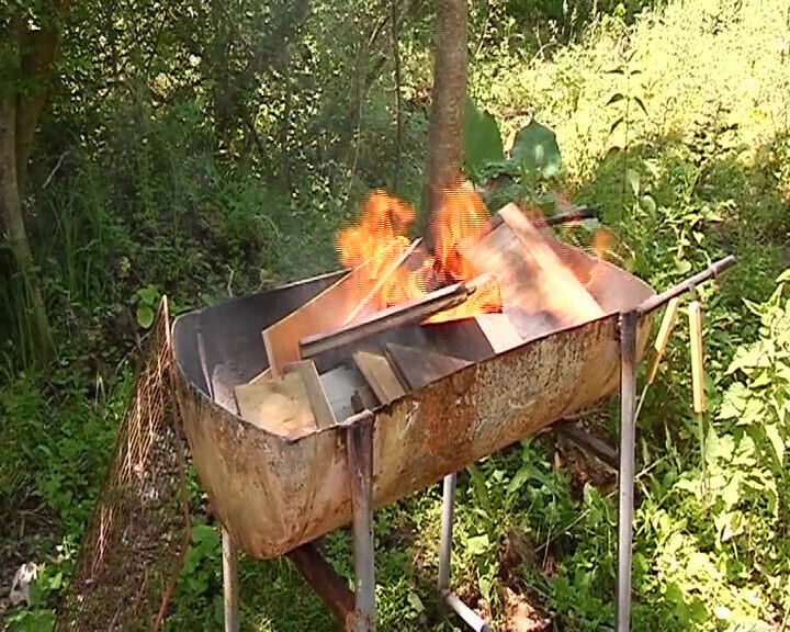 Sexy French enjoys threesome woods