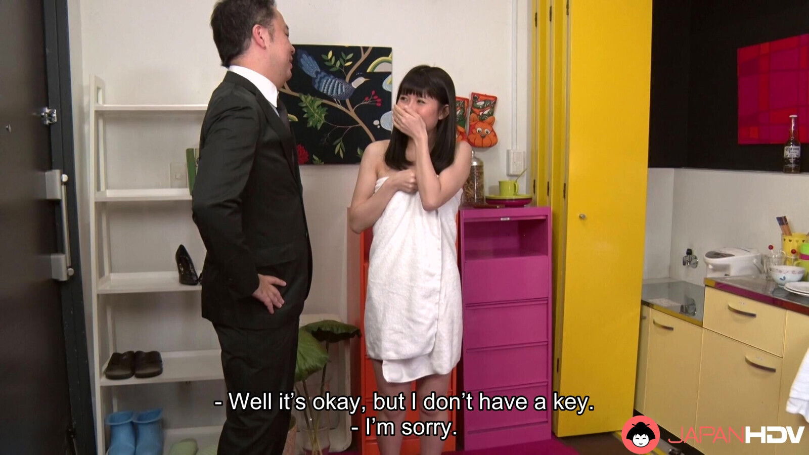 Japanese housewife Araki with lover fucks home,uncensored.