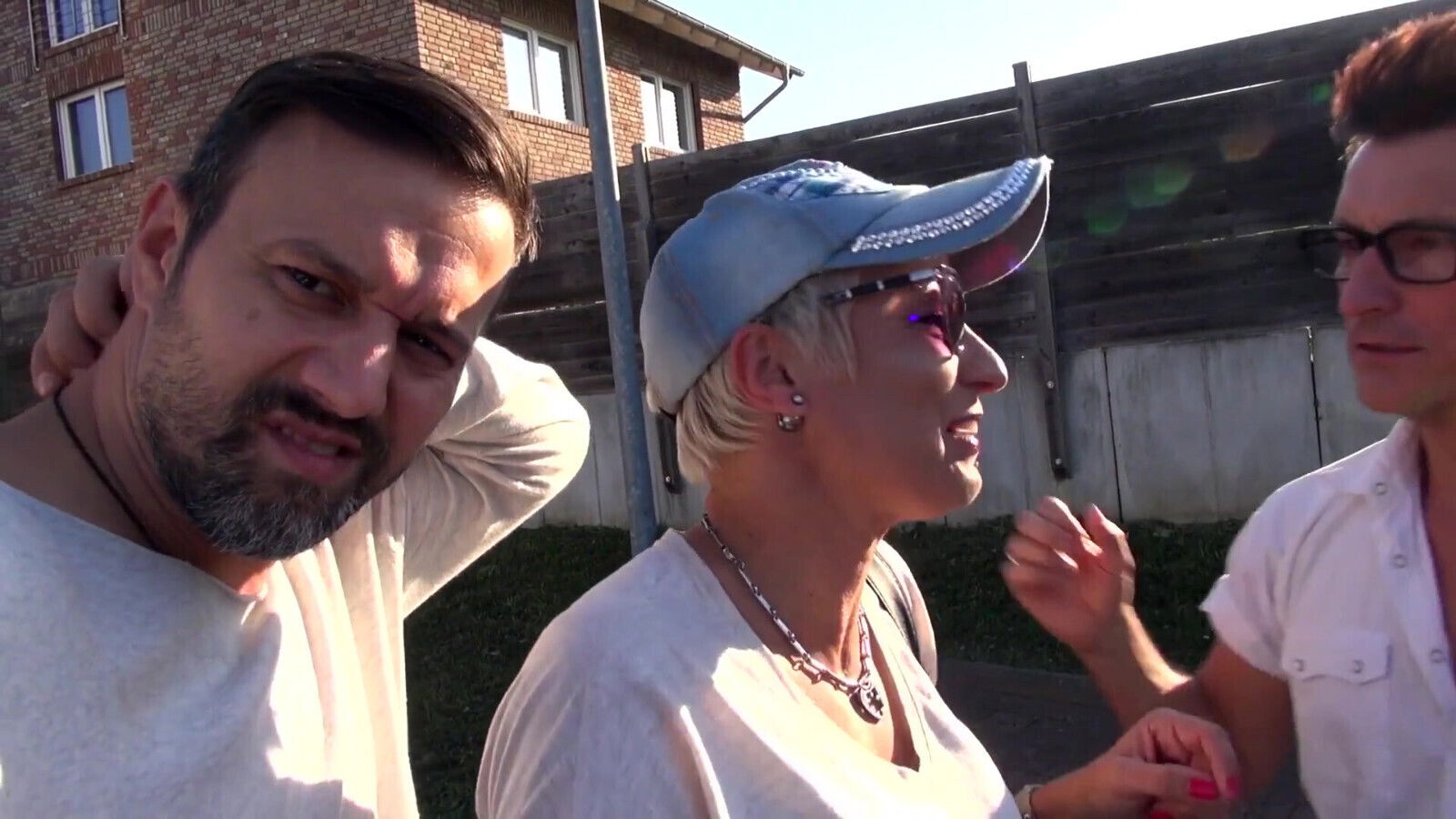 Lovely tattooed chick fucked outdoor