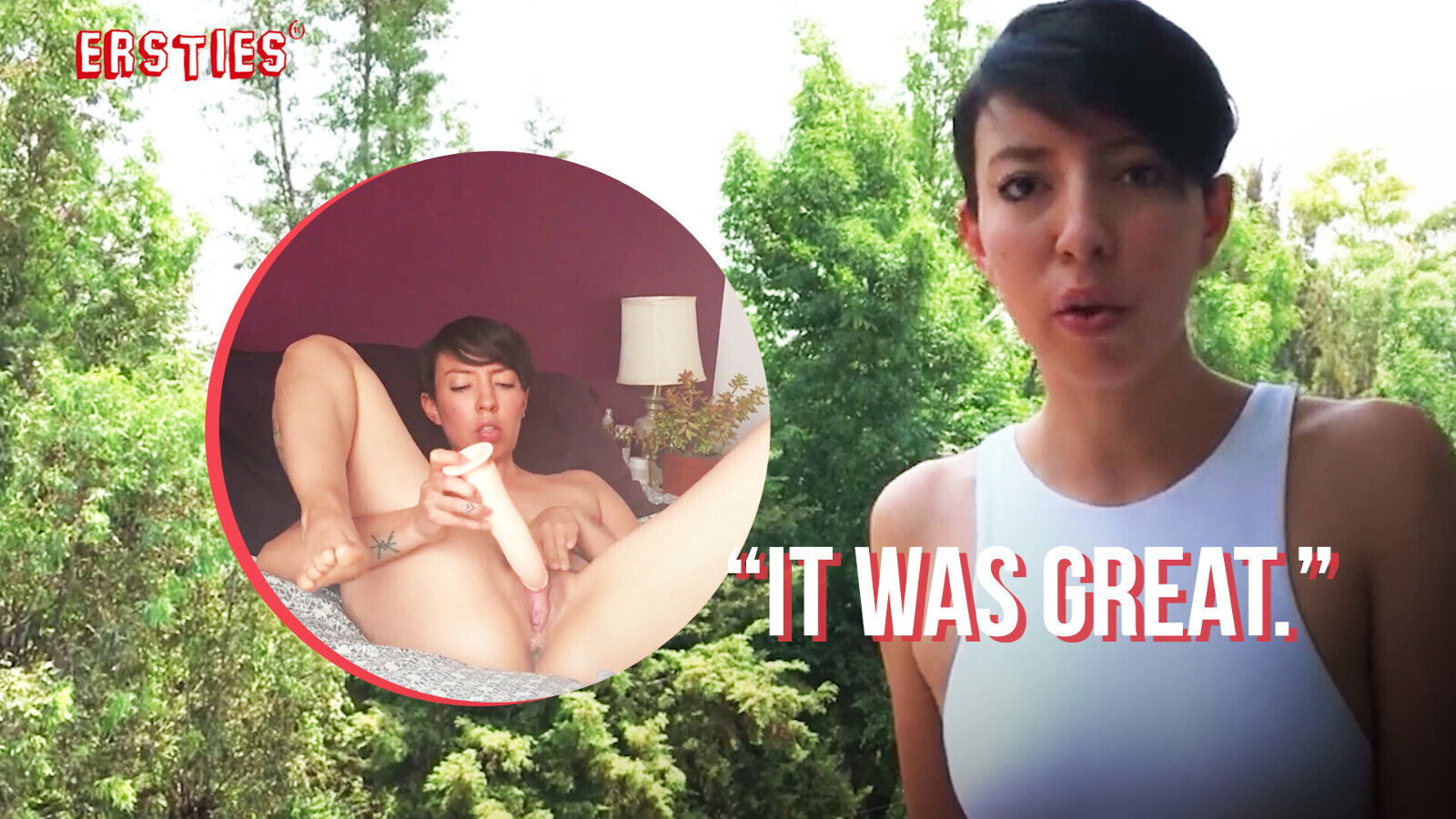 Ersties Sexy Brunette Paula Uses Dildo Herself