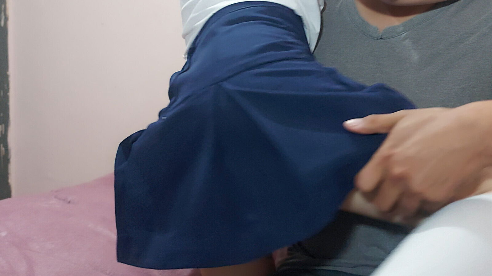 she? Stepdad left alone with cute stepdaughter uniform