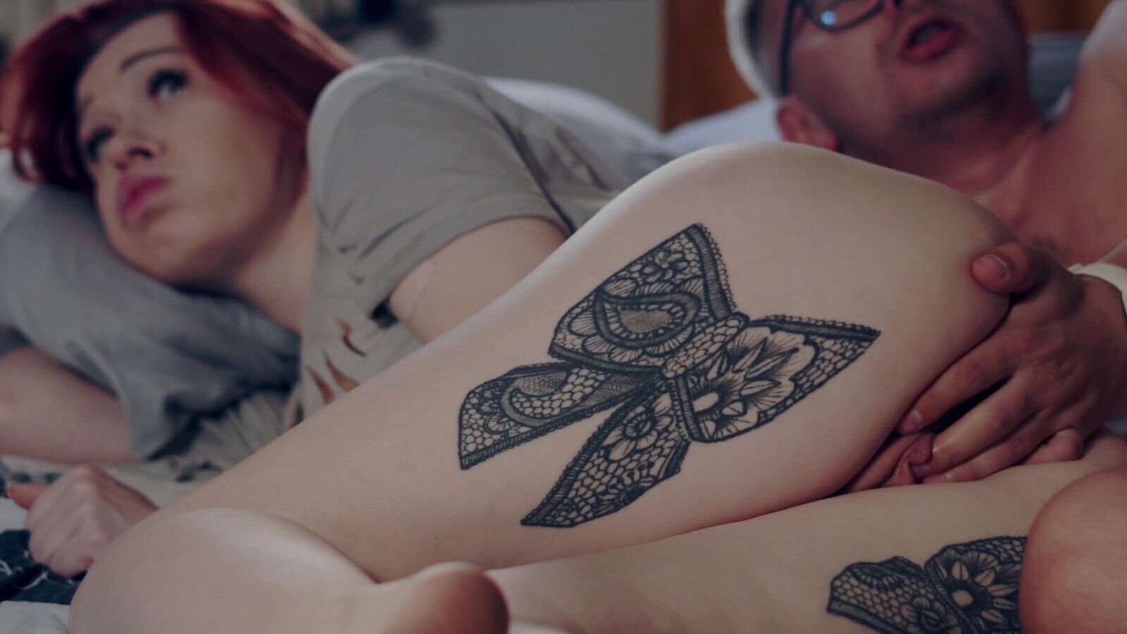 Step Stepmom Shares with Step Stepson Naughty Nighttime Fun!