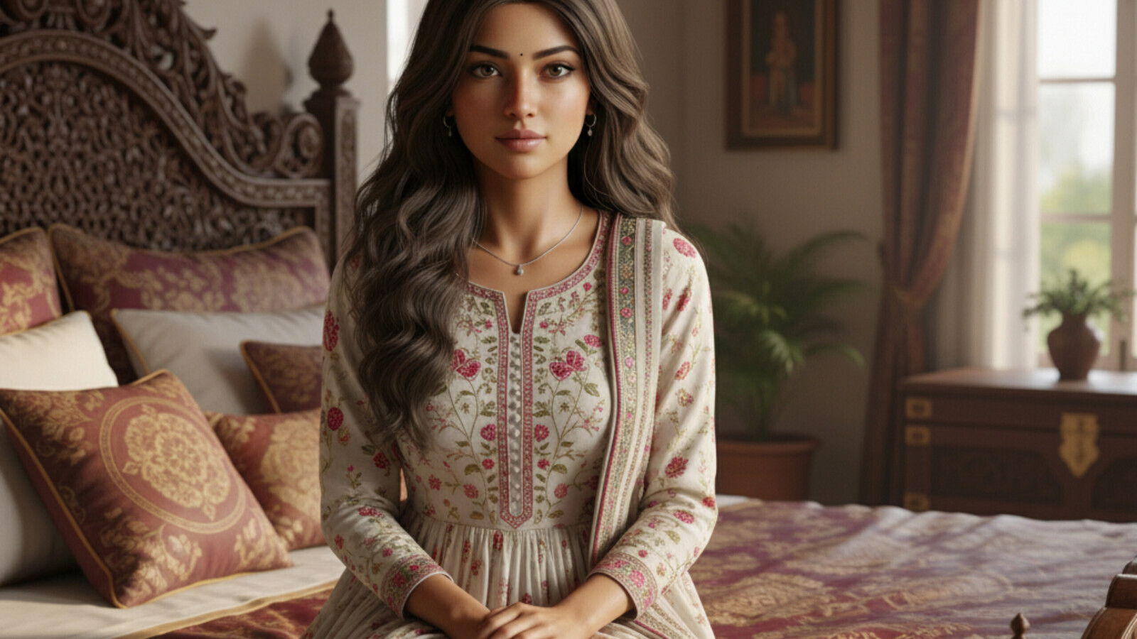 Indian Desi bhabhi Alon home