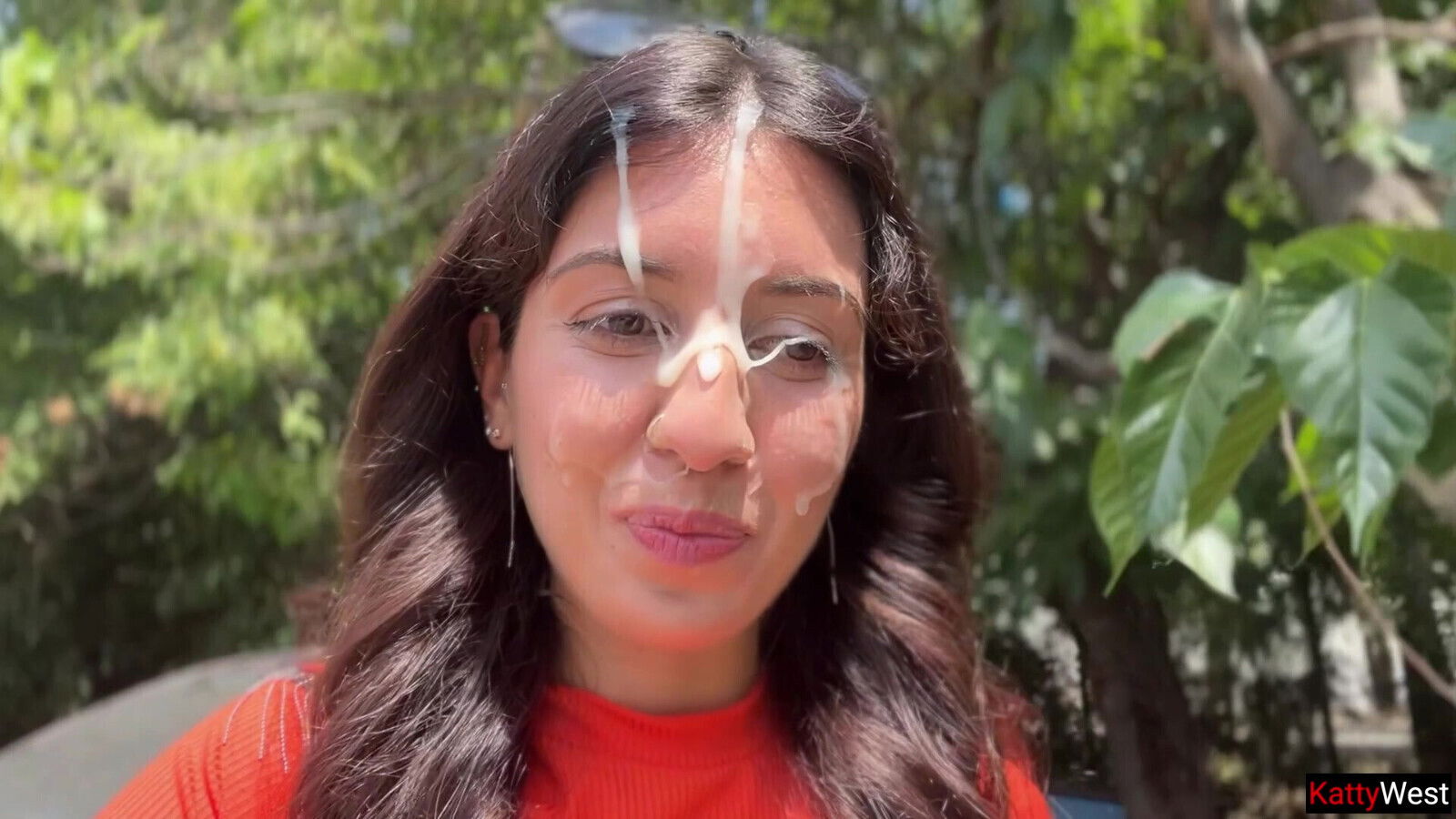 Public Blowjob Bushes with Stranger Crazy Cumwalk Covered