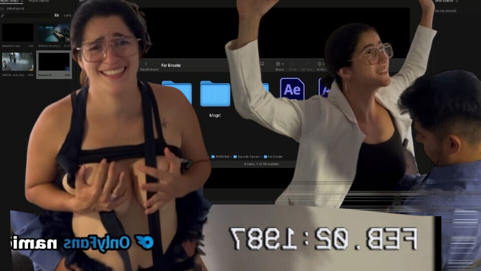 Camera captures porter guard secretary's employee!