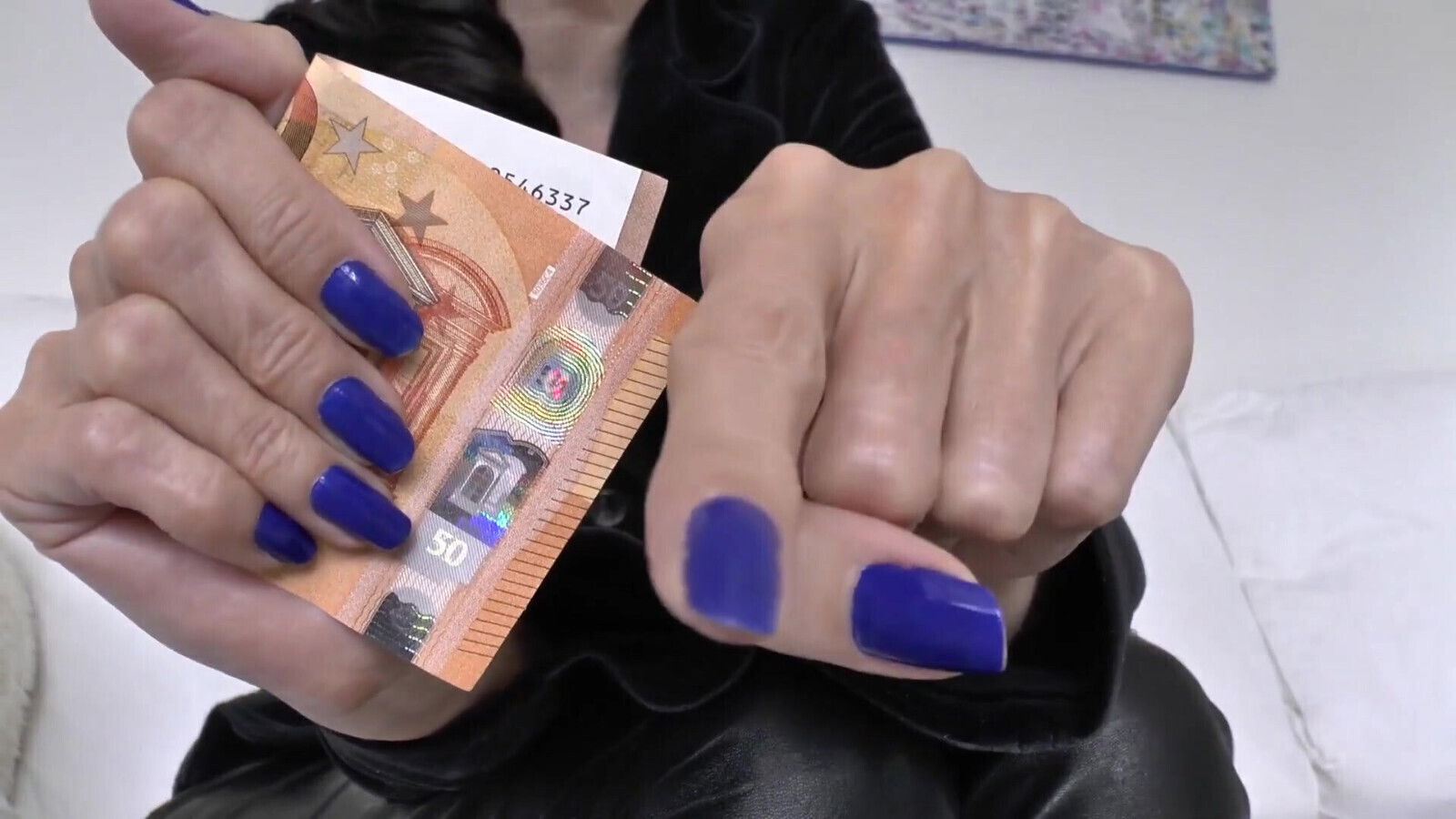 Long Blue Fingernails Make Weak, JOI, Lady Victoria Valente