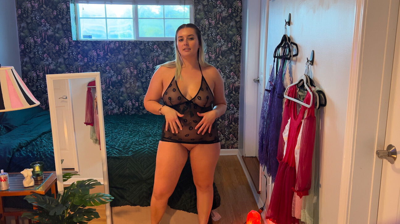 Pussy Flashing Close Curvy YouTuber Haul Transparent Dresses