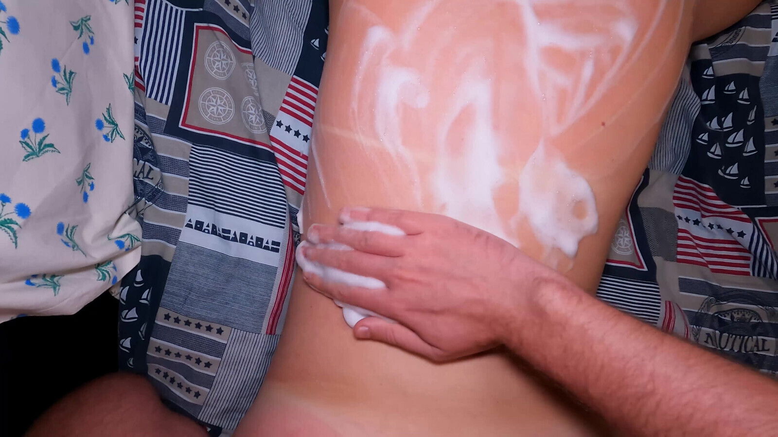 stepsister sunburned asked help!