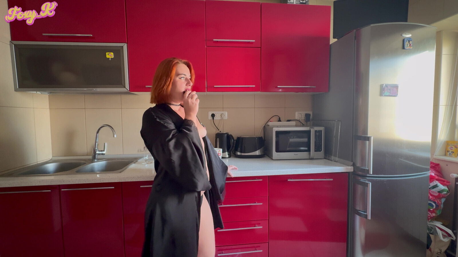 Morning kitchen with nymphomaniac stepsister