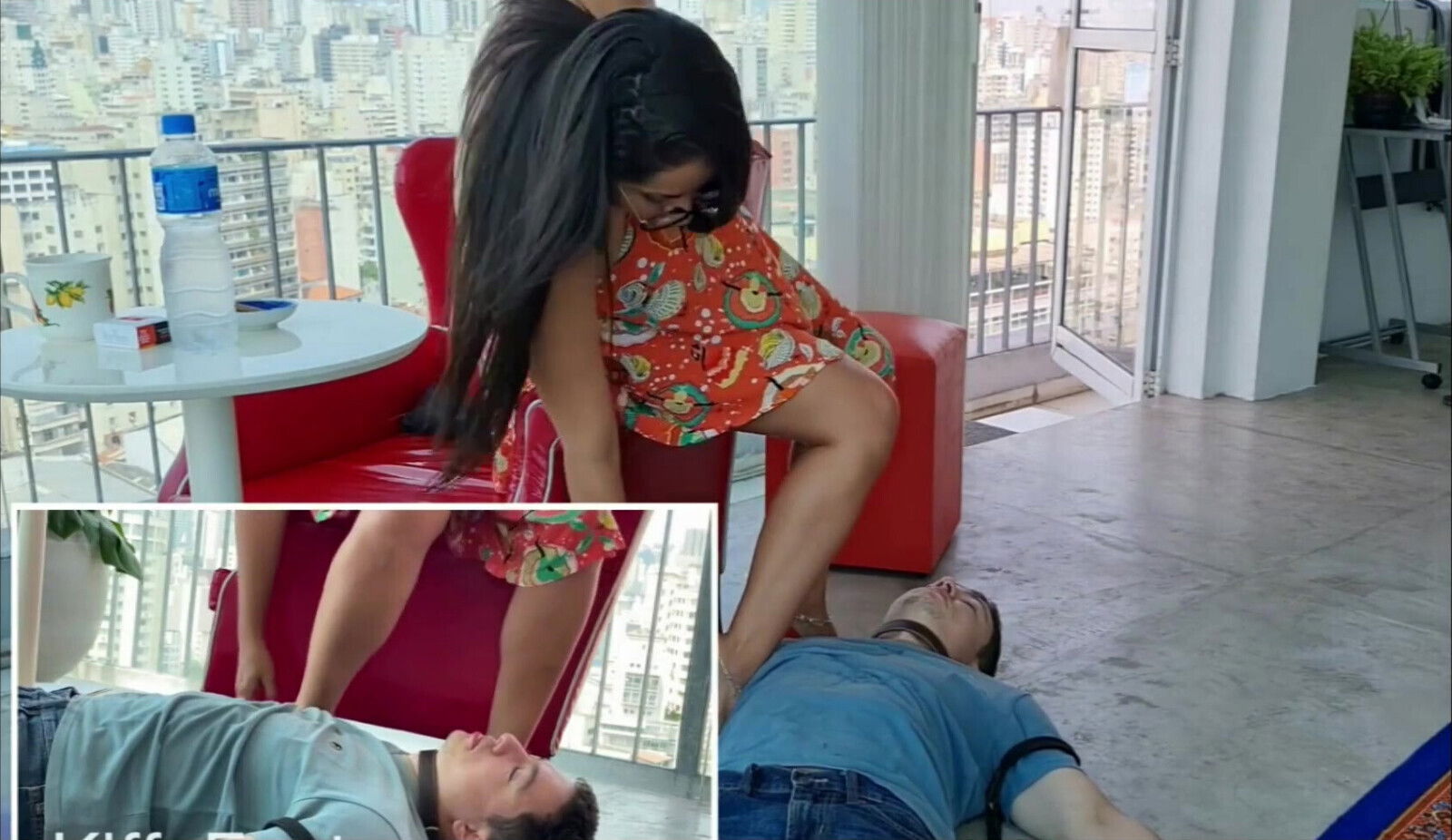 Goddess Kiffa Sadistic Boss Male Defender Employee Foot Gagging From Sexy Boss