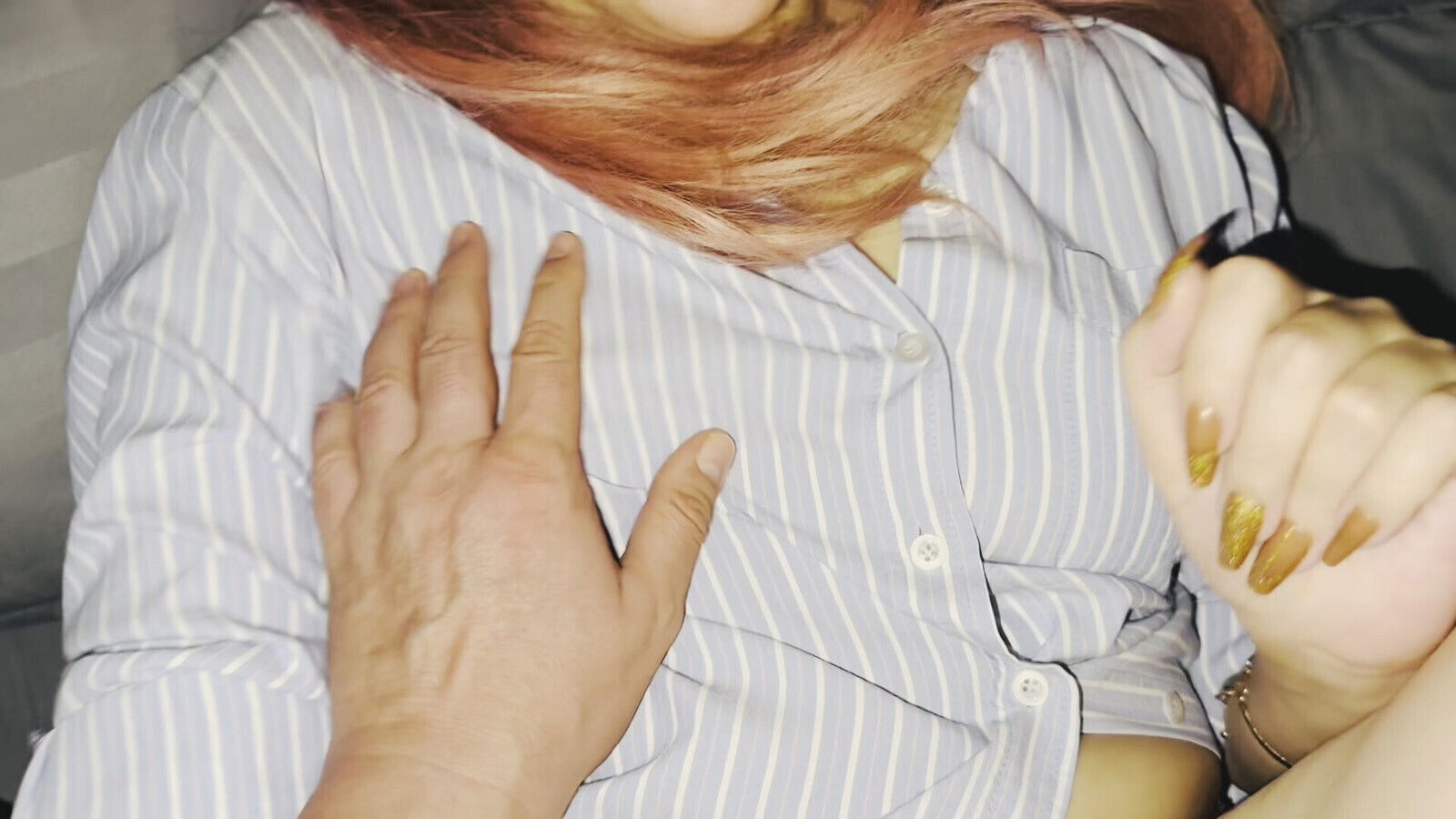 After long separation, finished stepmother's panties. Mutual handjob ended with hard orgasm!