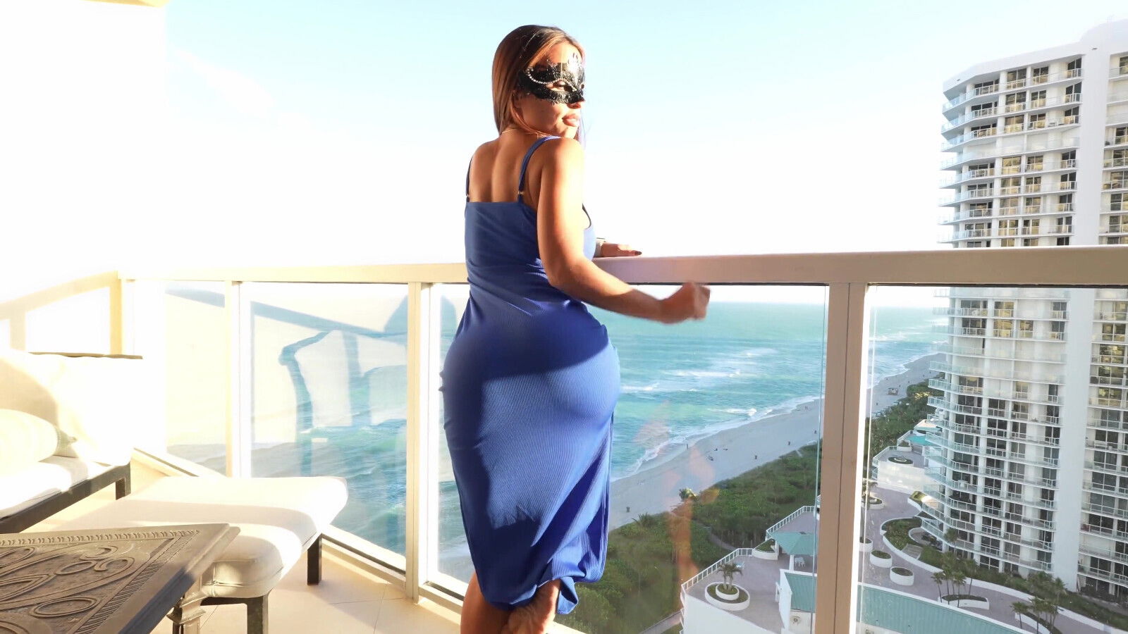 Blue Dress with View