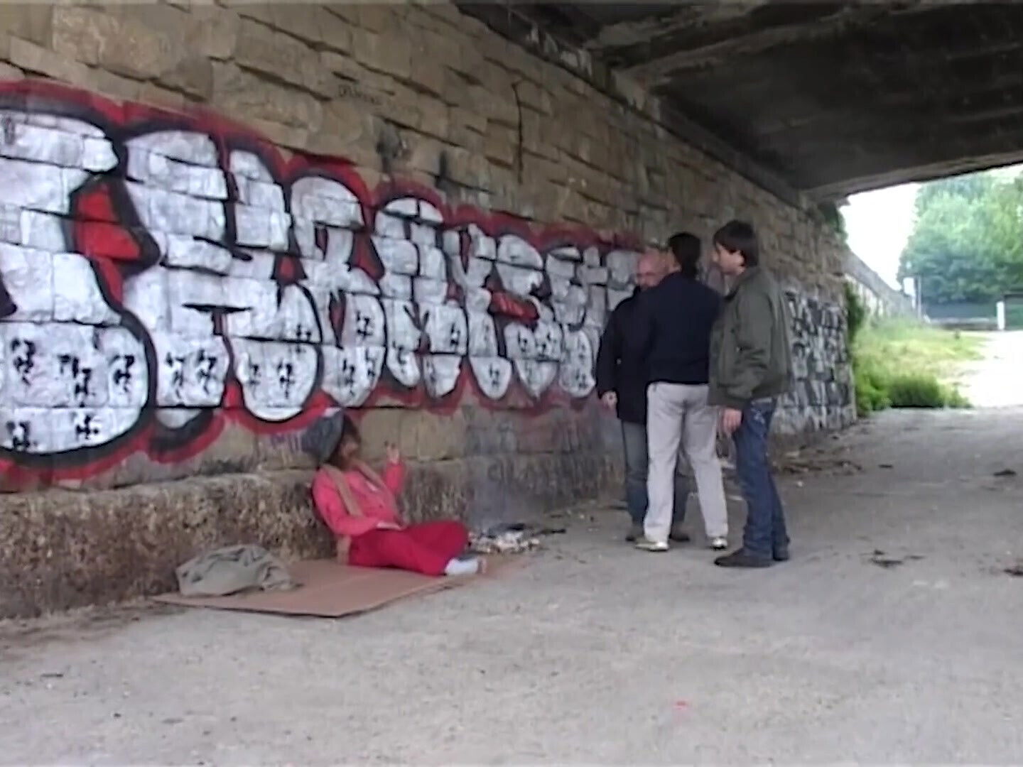 Threesome Fuck with Stranger Giant Dicks