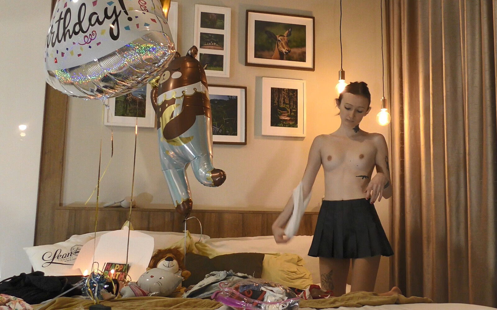 Slim Petite Horny Girlfriend Different Lingerie Underwear Thong Panties Along with Other Sexy Outfits