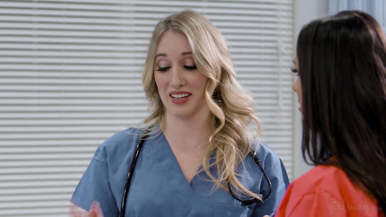 Girlsway Optimistic Rookie Nurse Sofi Ryan Gives Extra Care Jaded Doctor Riley Reyes