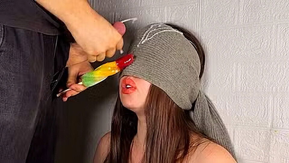 CREAM GAME. Massive CUMSHOT Stepsis' Face during Game Taste