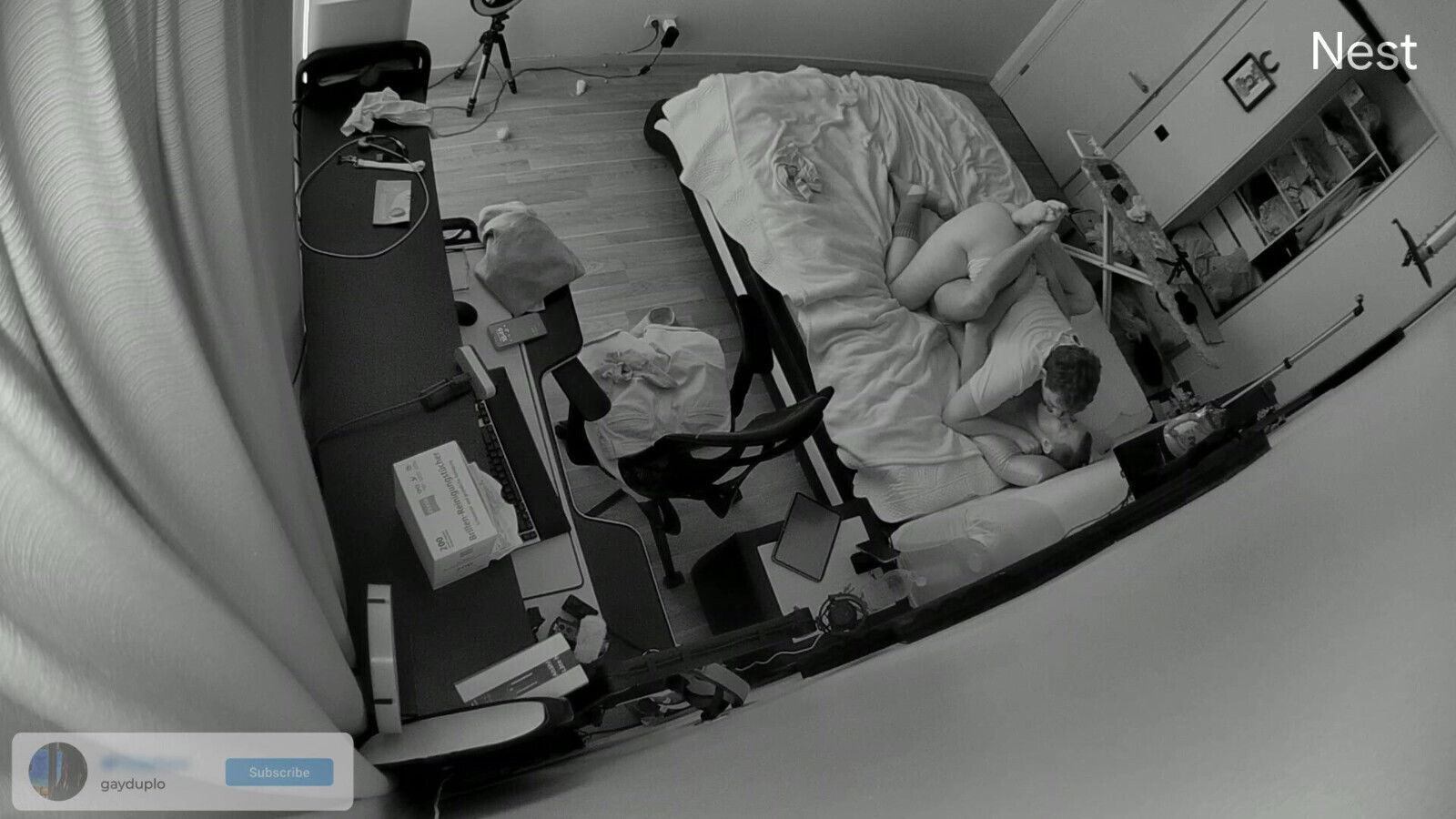 Twink Couple Caught Fucking Nest Camera Bare with Deep Breeding Hands Free Cumshot!