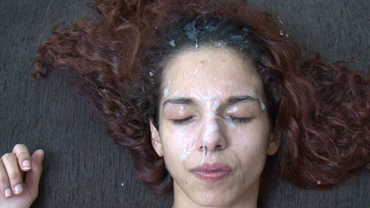 Skinny Petite Hairy Pussy Fucked Cummed Face Three Monster Cocks