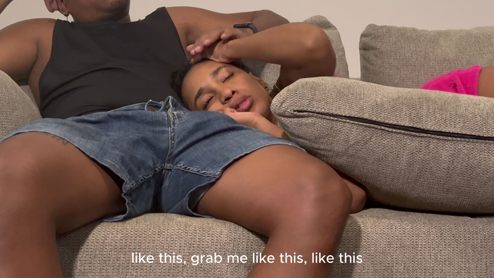 Stepmom Stepson Share Couch with Love