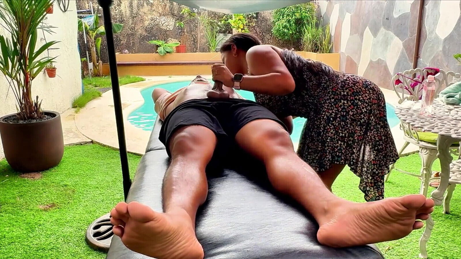 Tricked Horny Stepmother, Massage with Happy Ending