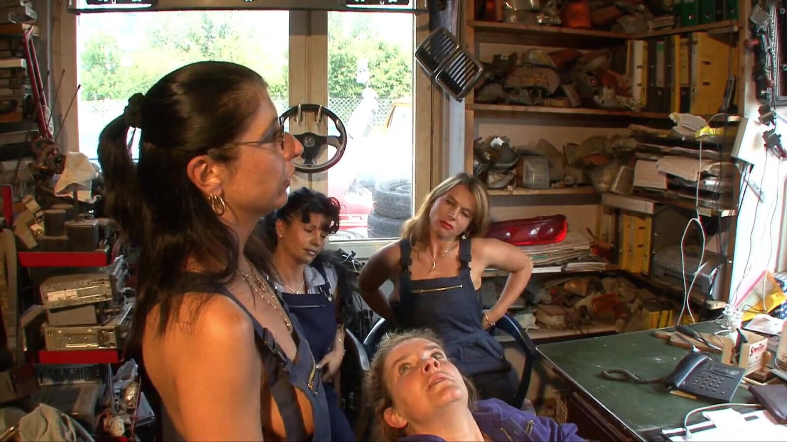 Beautiful hotties fucked customer office