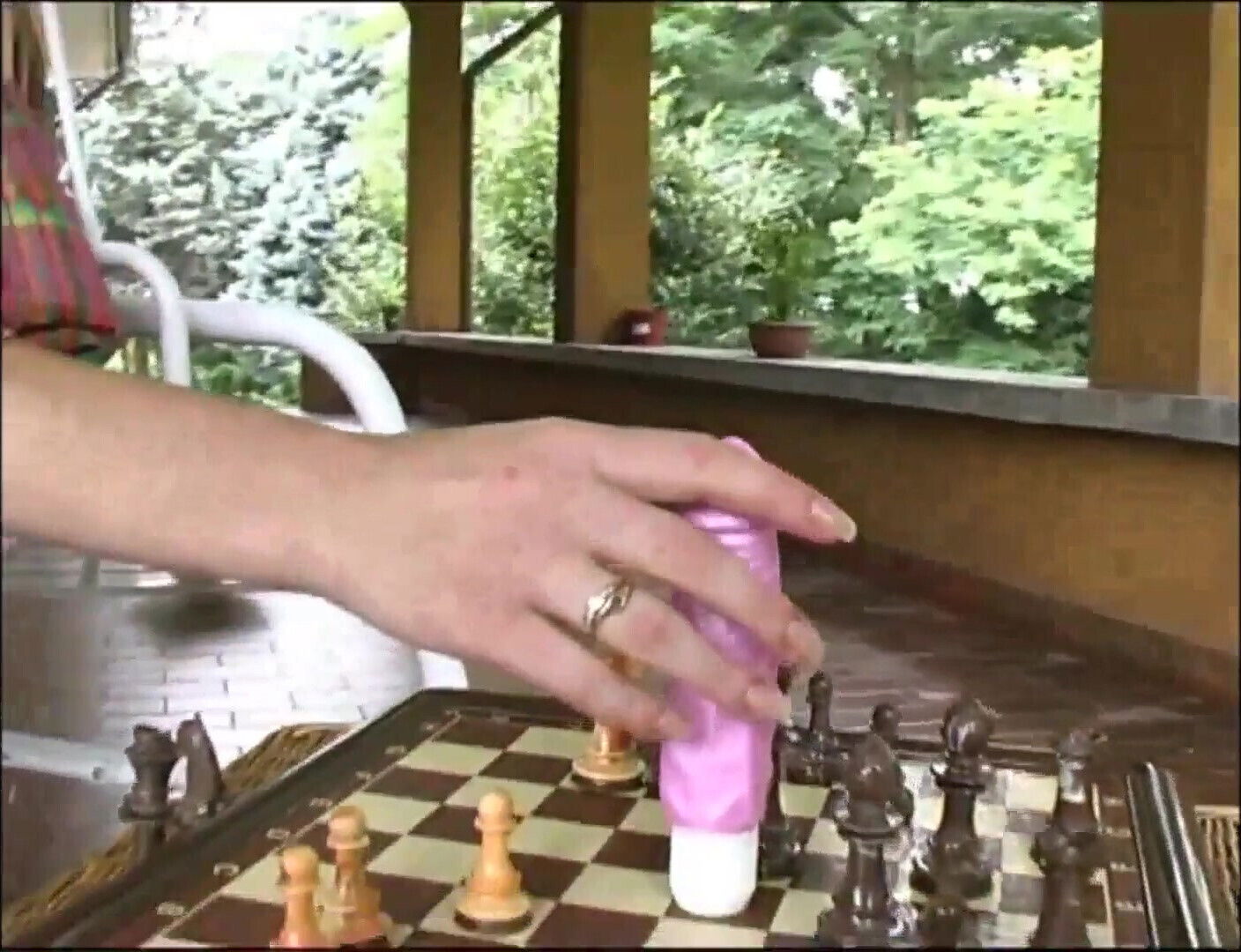 Fantastic Amateur Masked Wife Masturbates Hairy Pussy with Dildo Enjoys