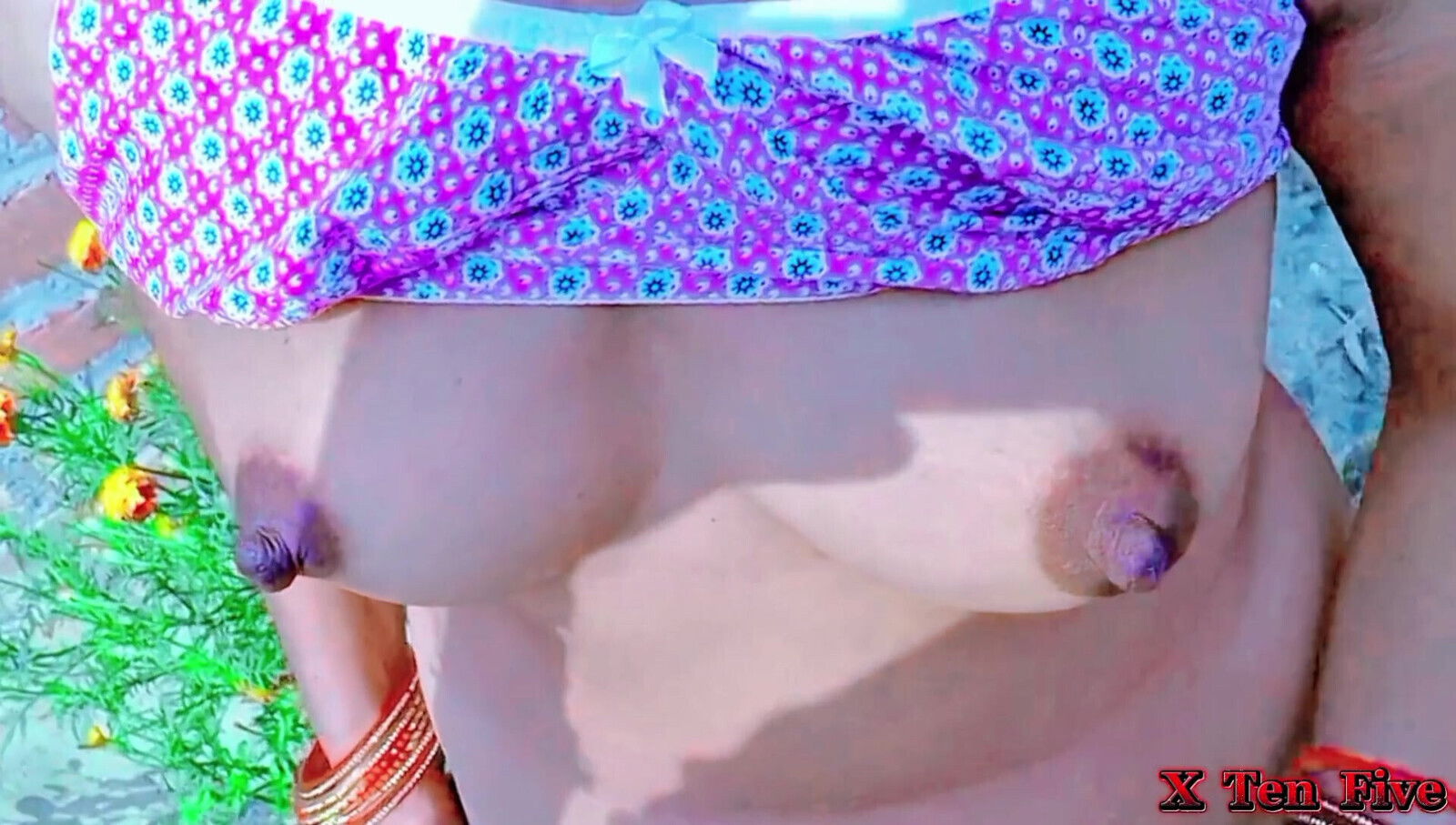 Romantic private moment with girlfriend.