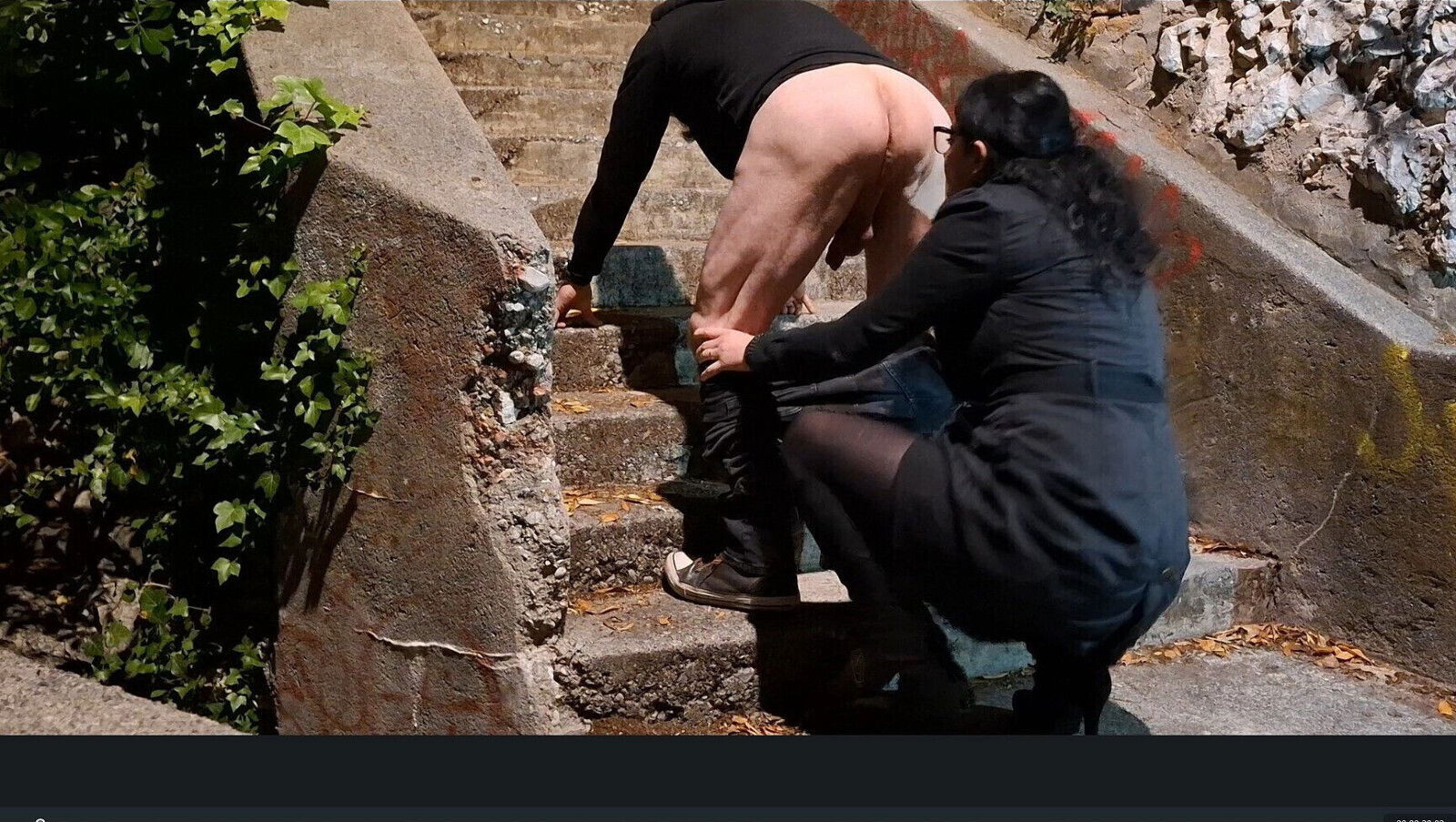 MILF Licking Outdoor Public Rimmjob