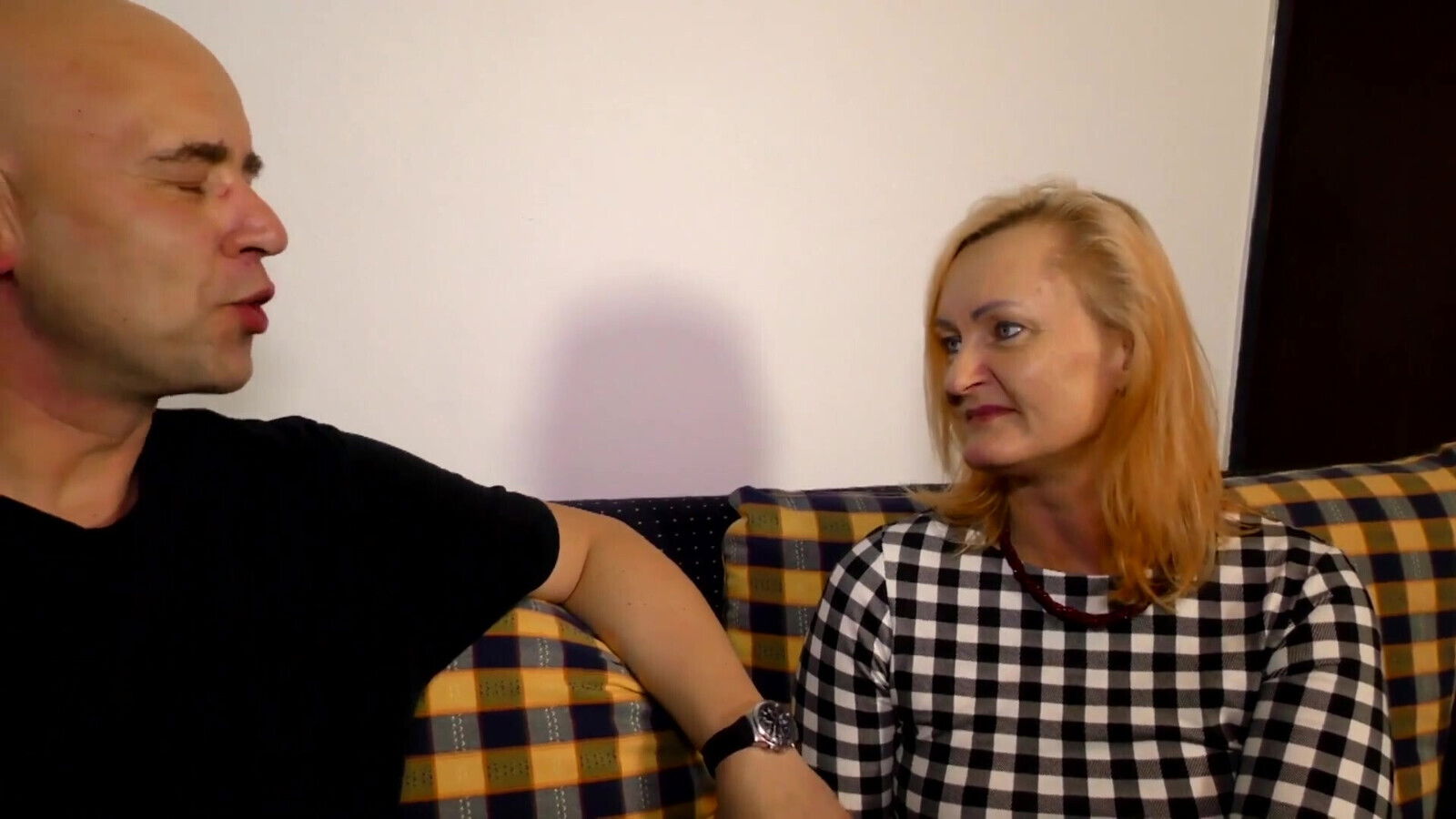 Sexy blonde mature with piercings rides hubby takes mouth ending